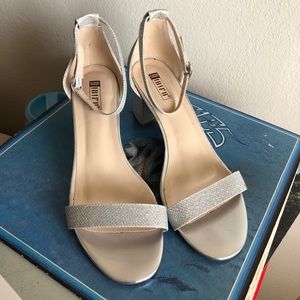 Silver Glitter Heels